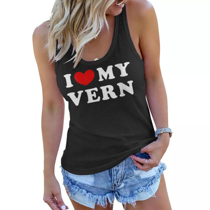 Womens I Love My Vern I Heart My Vern  Women Flowy Tank
