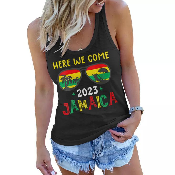 Womens Jamaica 2023 Here We Come Matching Family Dream Vacation  Women Flowy Tank