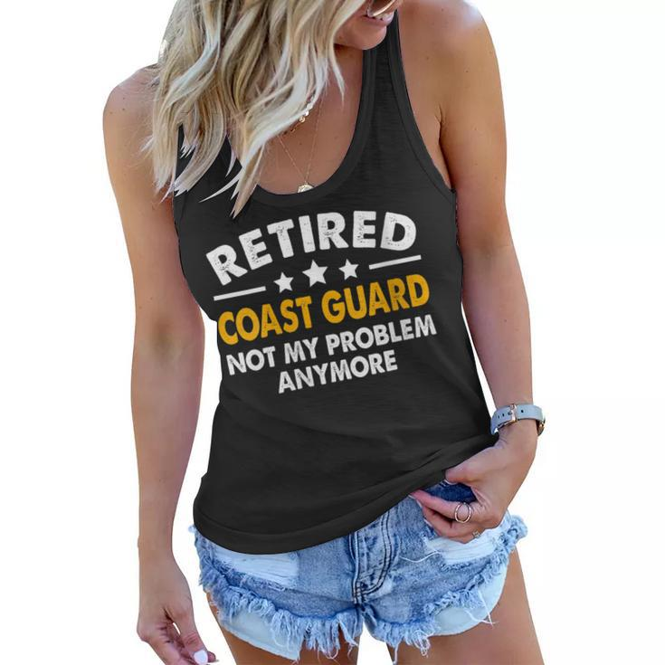 Womens Retired Coast Guard 2023 Us Coastguard Retirement  Women Flowy Tank