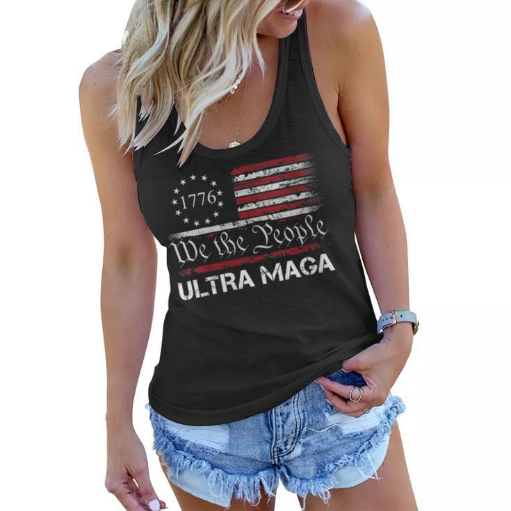 Womens Ultra Maga - We The People Proud Republican Usa Flag  Women Flowy Tank