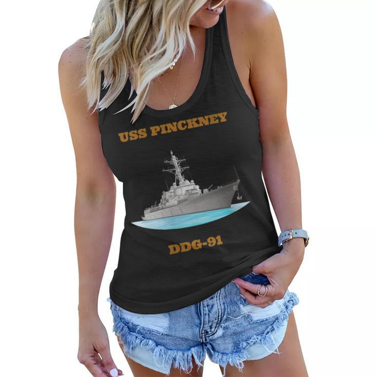 Womens Uss Pinckney Ddg-91 Navy Sailor Veteran Gift  Women Flowy Tank