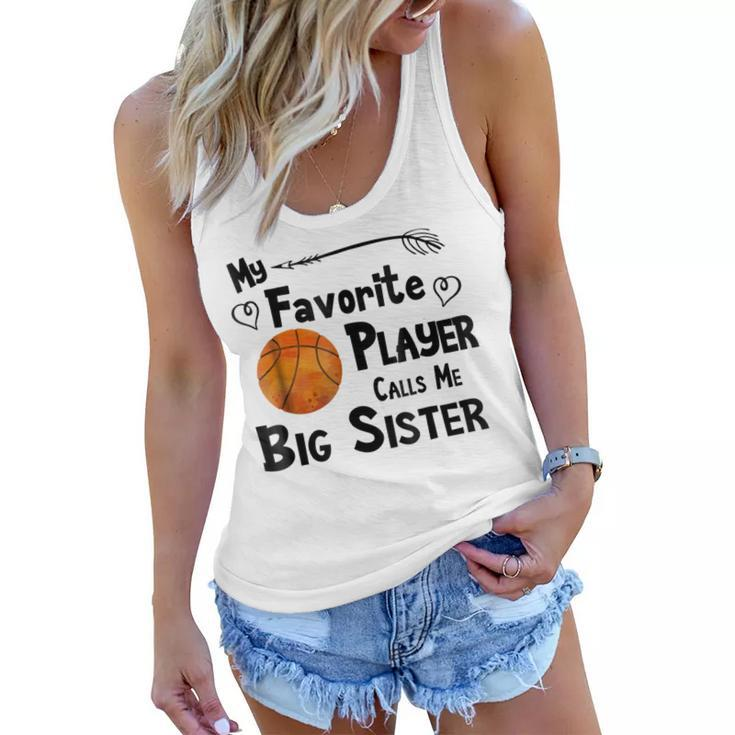 Basketball Favorite Player Big Sister Women Flowy Tank