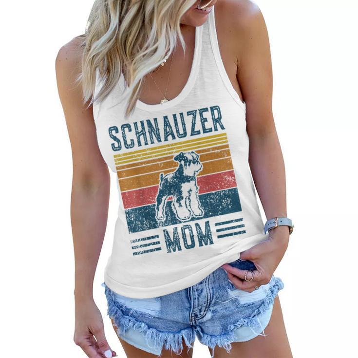 Dog Schnauzer Mom - Vintage Schnauzer Mom  Women Flowy Tank