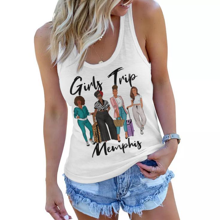 Girls Trip Memphis For Melanin Afro Black Vacation Women Women Flowy Tank