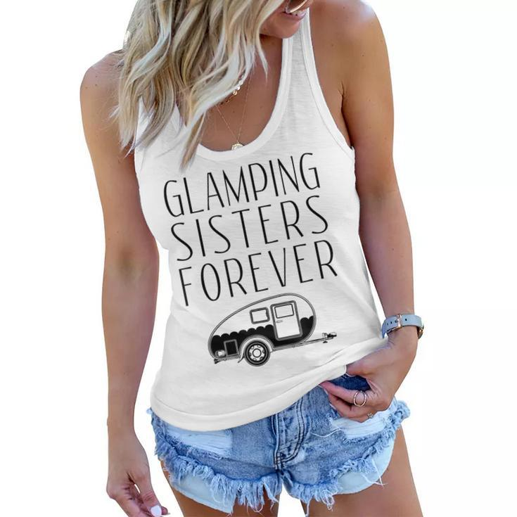 Glamping Sisters  Family Camp Glamper  Apparel Women Flowy Tank