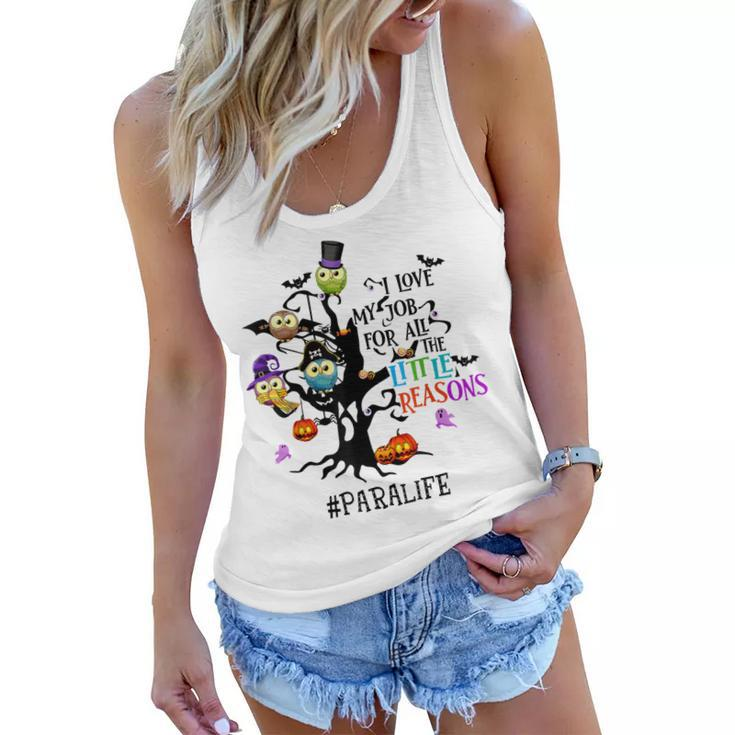 I Love My Job For All The Little Reasons Cute Owls Para Life  Women Flowy Tank