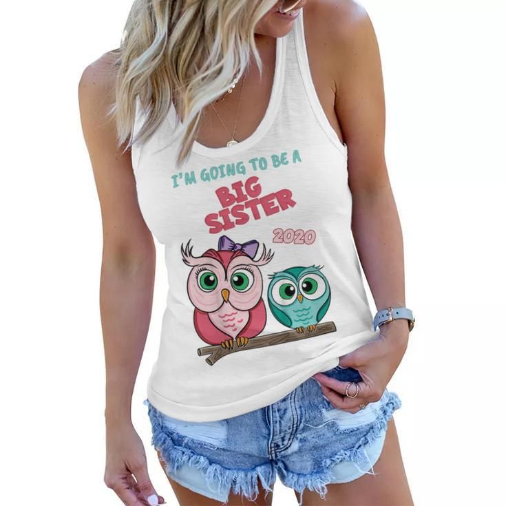 Kids Going To Be A Big Sister 2020  Owl Women Flowy Tank
