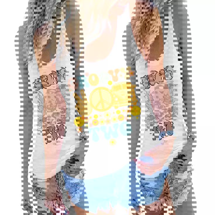 Kids Two Groovy Party Decorations Hippie Groovy Flowers 2Nd Bday Women Flowy Tank