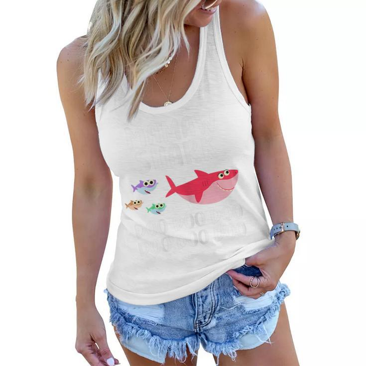 Mamaw Shark Shirt Mothers Day For Matching Family Tee Women Flowy Tank