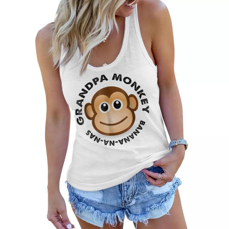 Monkey T  Grandpa Monkey Banana Matching Family  Women Flowy Tank
