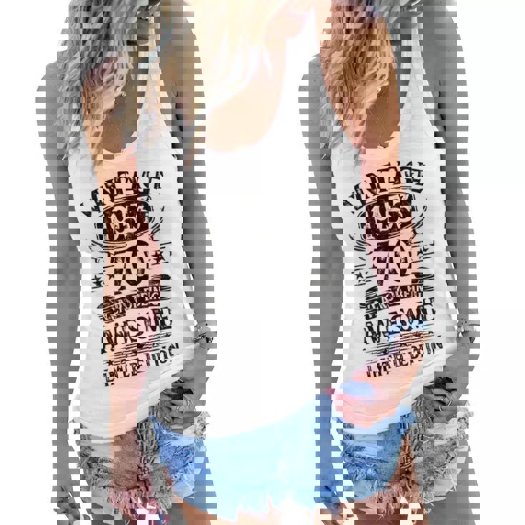 Vintage 1953 Limited Edition 70 Year Old 70Th Birthday Gifts  Women Flowy Tank