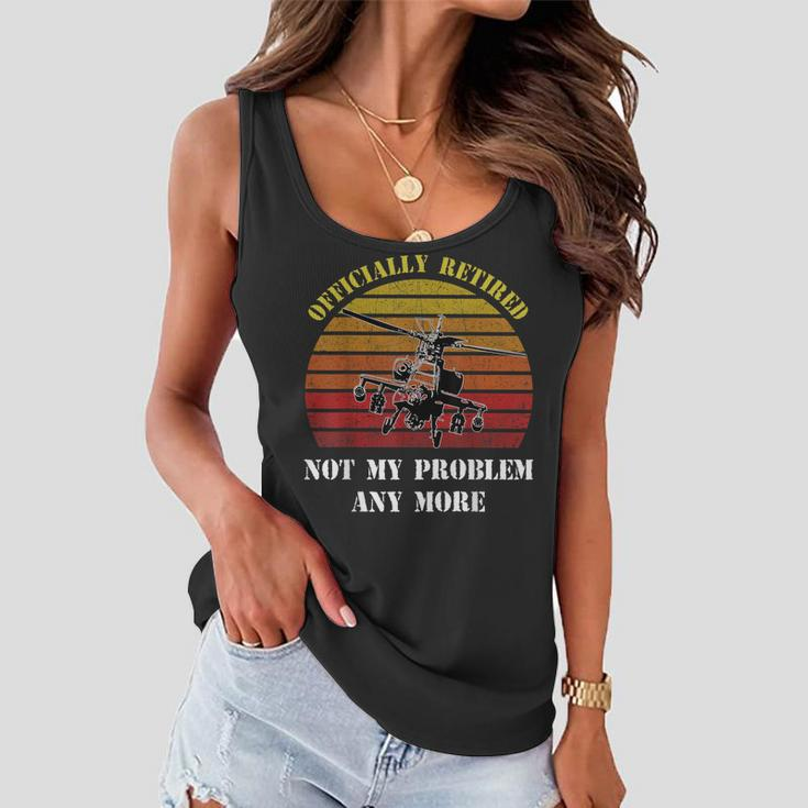 Air Force Academy Helicopter Husband Proud Air Force Retired Women Flowy Tank