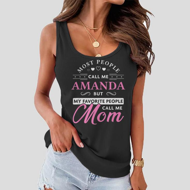 Amanda Name Mom - Personalized Mothers Day Gift Women Flowy Tank