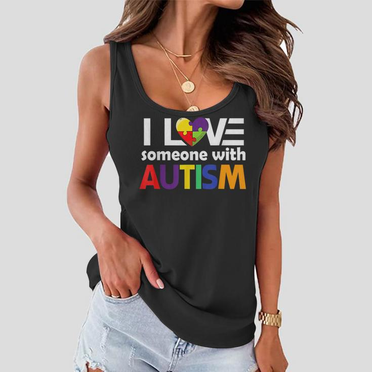 Autism Awareness Gift Autism Mom I Love Someone With Autism Women Flowy Tank