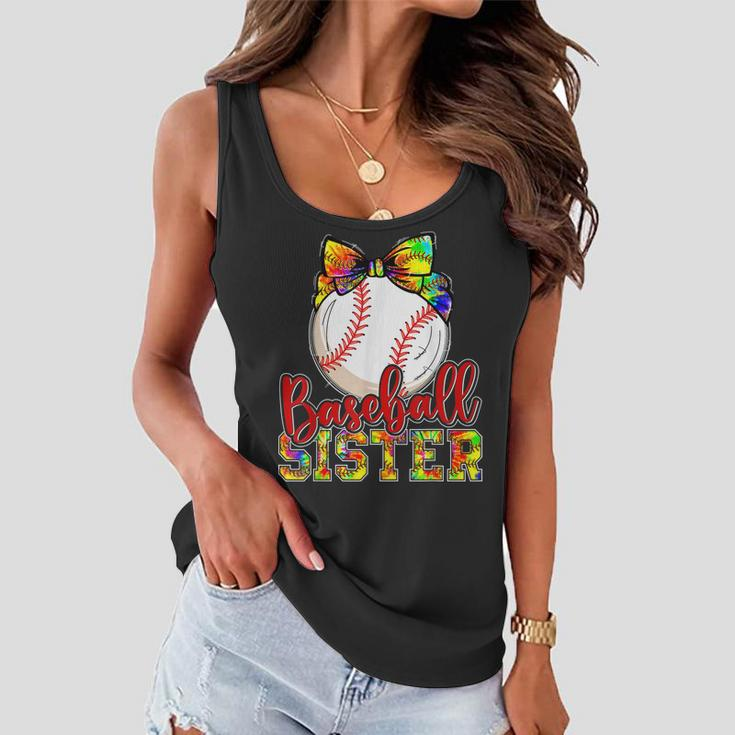 Baseball Sister Cute Baseball Gift For Sisters Children Kids Women Flowy Tank