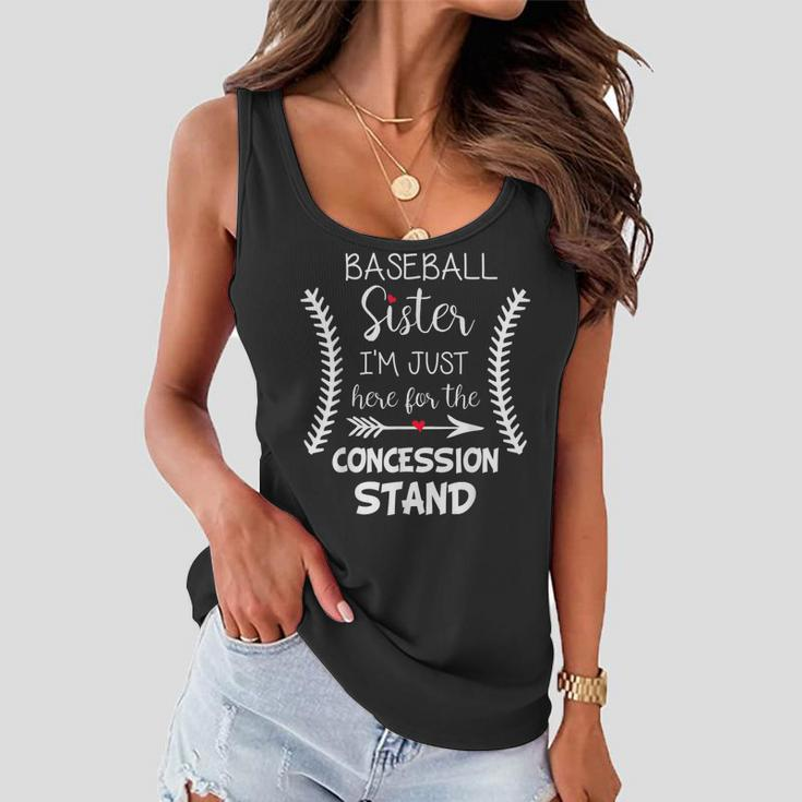Baseball Sister Im Just Here For The Concession Stand Women Flowy Tank
