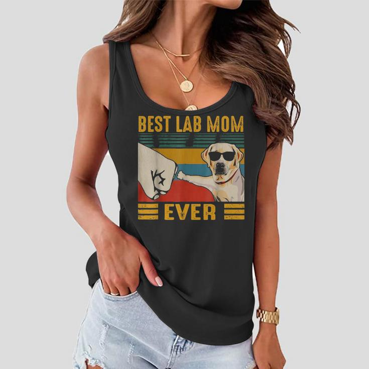 Best Lab Mom Ever Dog Lovers Vintage Gift Women Flowy Tank