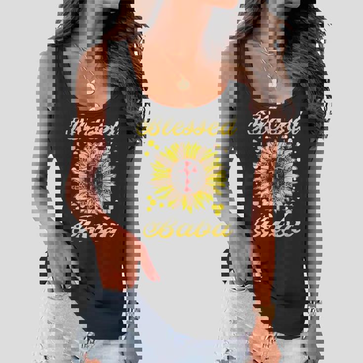 Blessed Baba Cross Sunflower Mother Day Women Flowy Tank