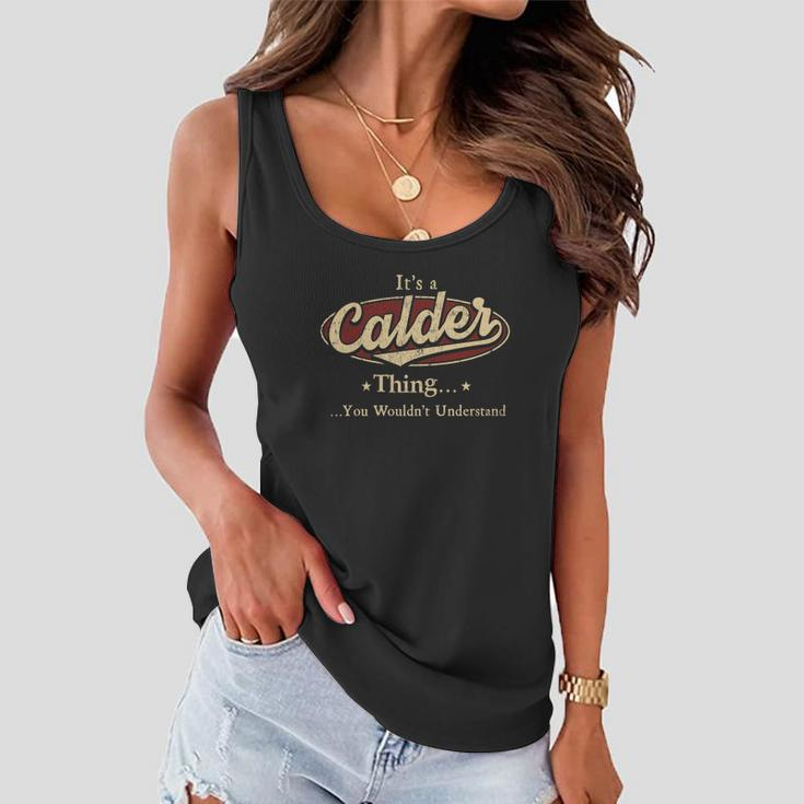 Calder Name Calder Family Name Crest Women Flowy Tank