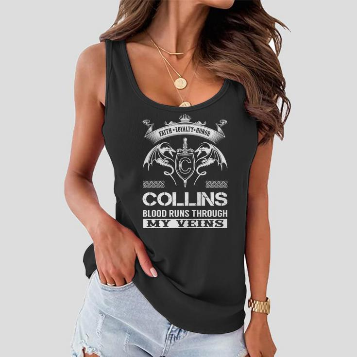 Collins Last Name Surname Tshirt Women Flowy Tank