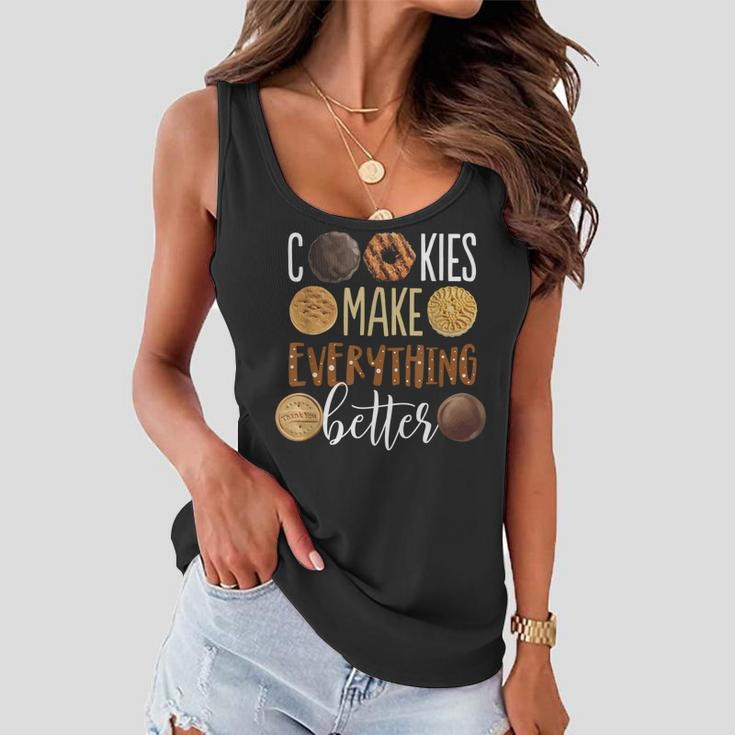 Cookies Make Everything Better Funny Christmas Women Flowy Tank