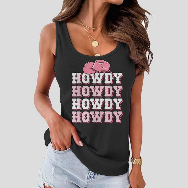 Cute Howdy Western Country Cowgirl Texas Rodeo Women Girls Women Flowy Tank