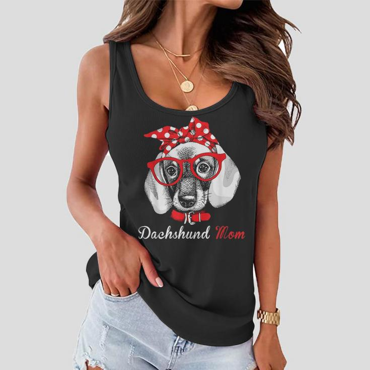 Dachshund Mom For Doxie Wiener Lovers Mothers Day Gift Women Flowy Tank