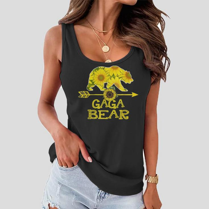 Gaga Bear Funny Sunflower Mother Father Gifts Women Flowy Tank