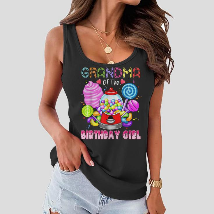 Grandma Of The Birthday Girl Candyland Candy Birthday Party Women Flowy Tank