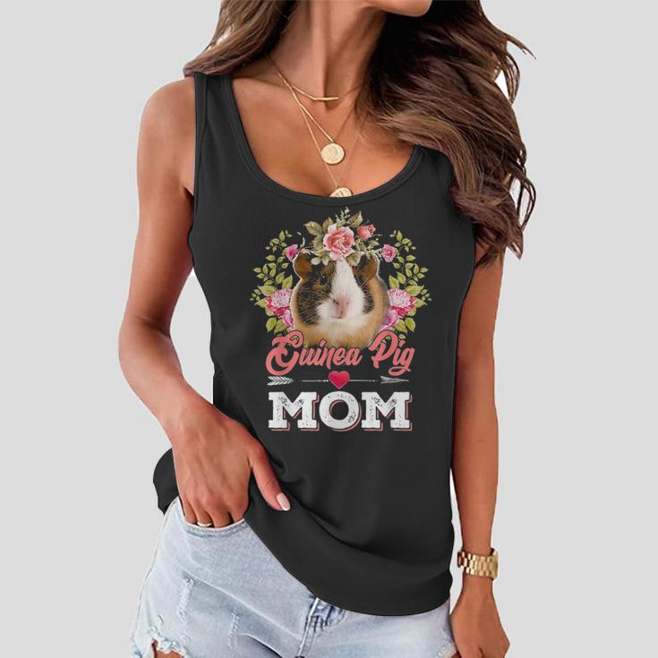 Guinea Pig Mom Floral Arrow Mothers Day Gift Women Flowy Tank
