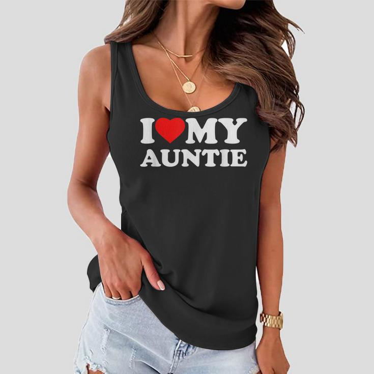 I Love My Auntie Heart Women Flowy Tank