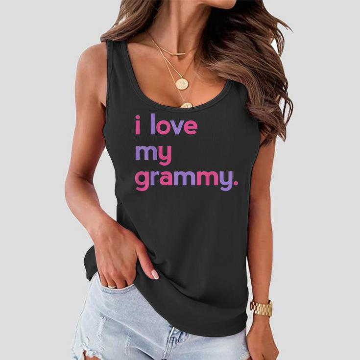 I Love My Grammy Funny Mothers Day Mommy Grandma Gifts Women Flowy Tank