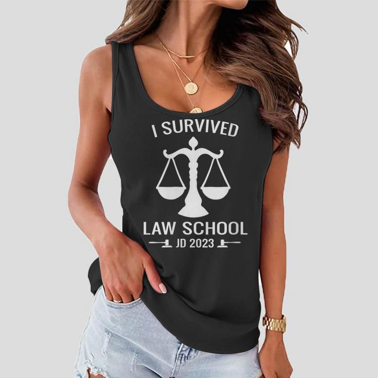 I Survived Law School Jd 2023 Law School Graduation Graduate Gift For Womens Women Flowy Tank