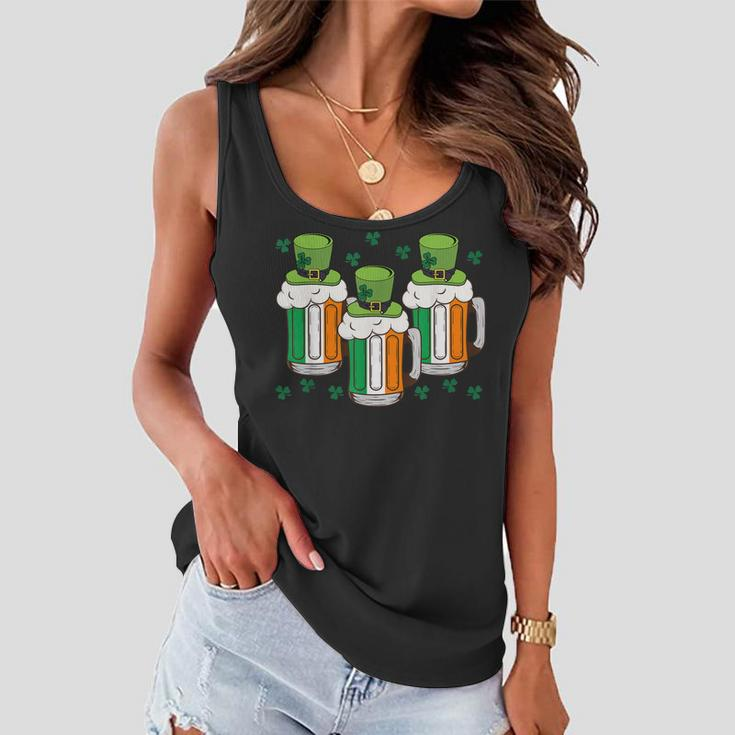 Irish Beer Ireland Flag St Patricks Day Men Women Leprechaun Women Flowy Tank