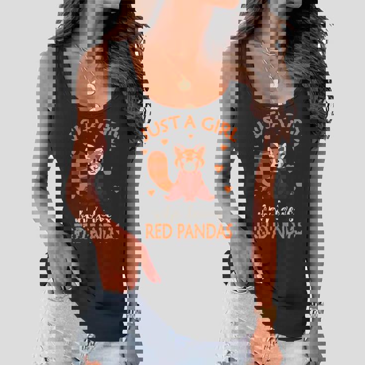 Just A Girl Who Loves Red Pandas Red Panda Girls Kids Women Flowy Tank