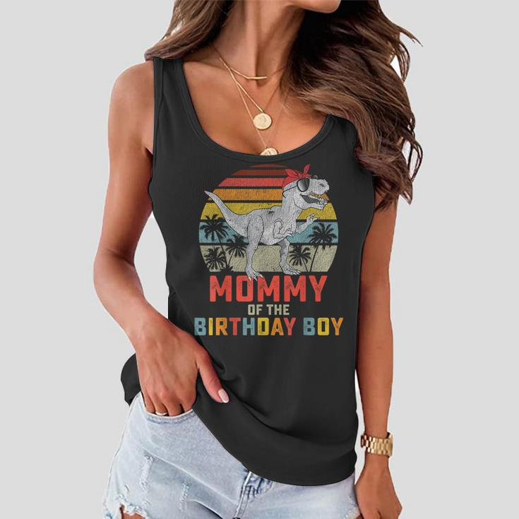 Mommy Dinosaur Birthday Boy Mom Matching Family Women Flowy Tank
