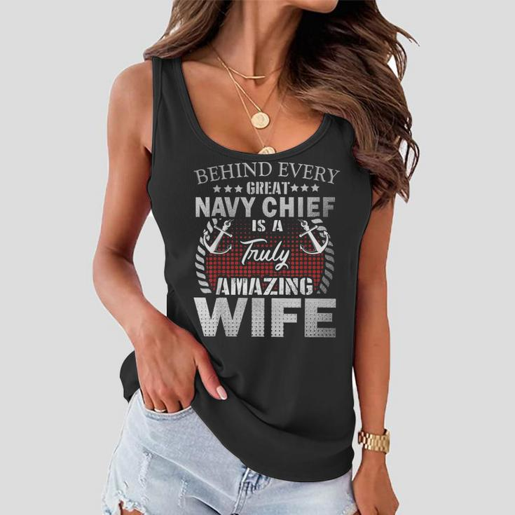 Navy Chief A Truly Amazing Wife Navy Chief Veteran Women Flowy Tank