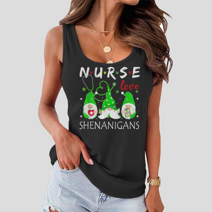 Nurses Love Shenanigans Funny Gnomes Nurse St Patricks Day V10 Women Flowy Tank