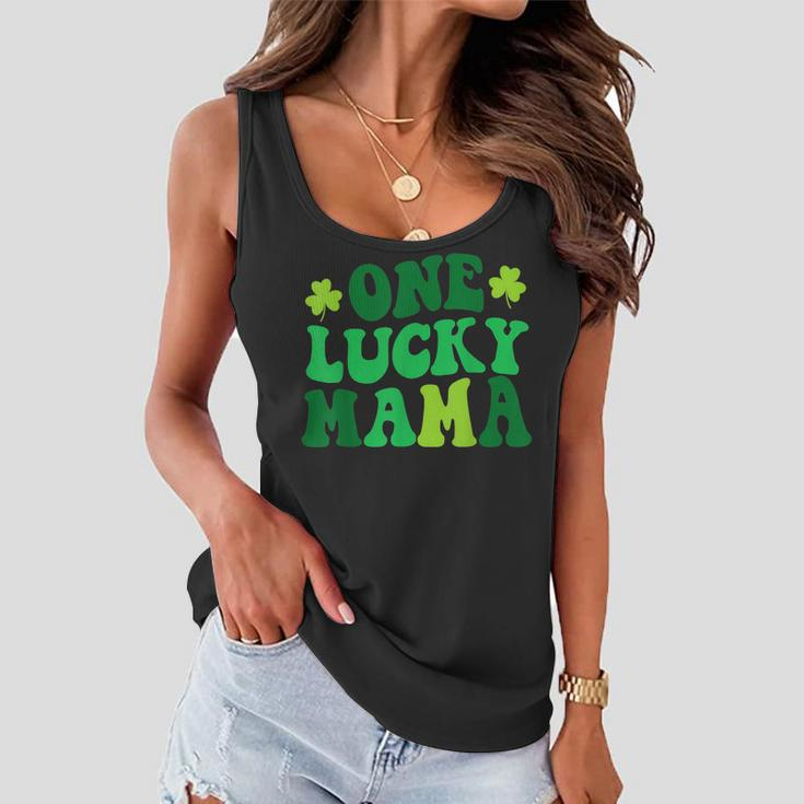 One Lucky Mama Retro Vintage St Patricks Day Clothes Women Flowy Tank