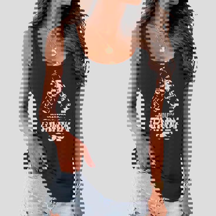 Promoted To Grandpa Beer Milk Bottle Cute Women Flowy Tank