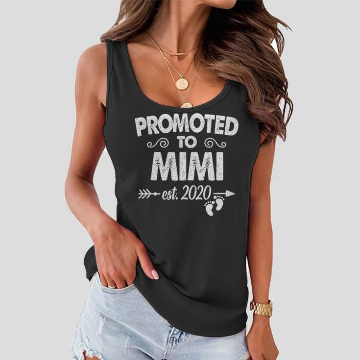 Promoted To Mimi Est 2020 Fathers Day Mother Day Women Flowy Tank