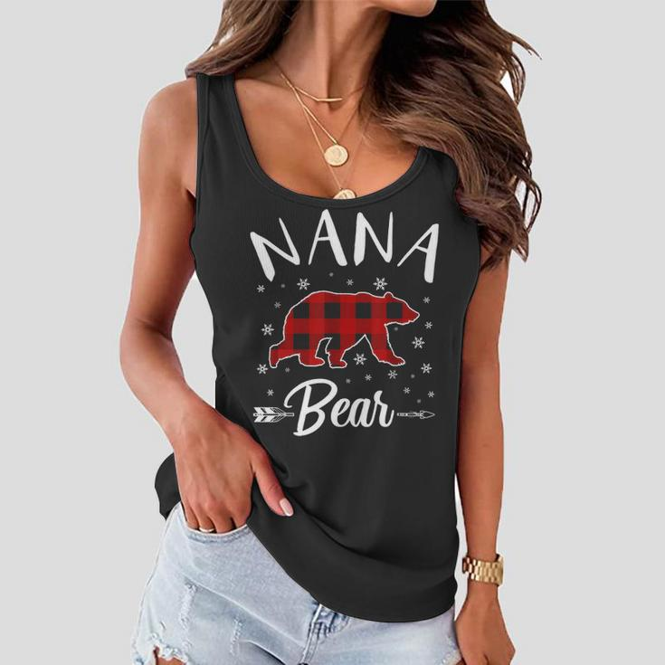 Red Plaid Nana Bear Matching Buffalo Family Pajama Women Flowy Tank