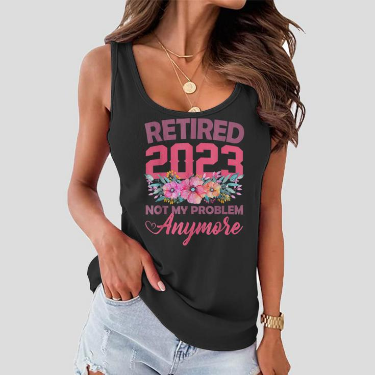 Retired 2023 Retirement Gifts For Women 2023 Cute Pink Women Flowy Tank