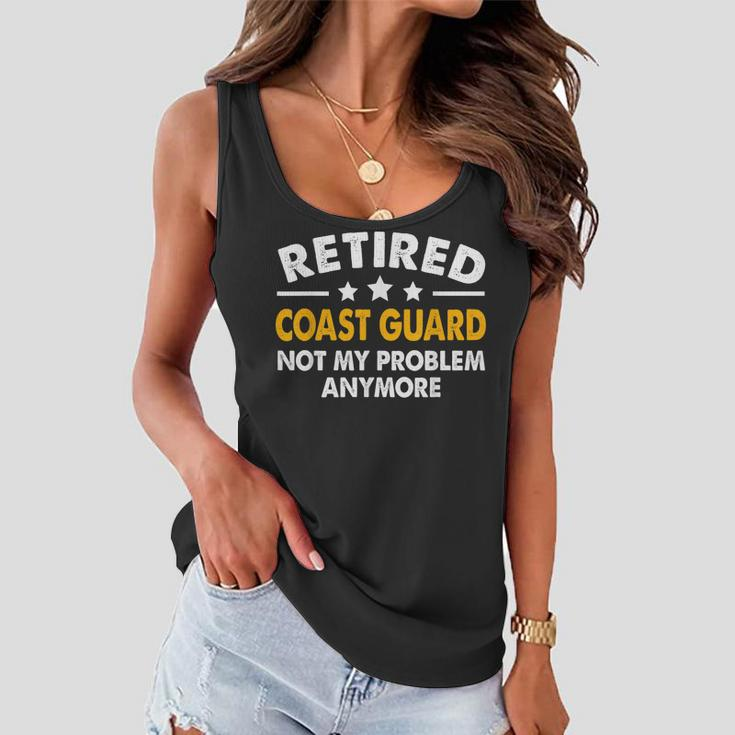 Retired Coast Guard 2023 Us Coastguard Retirement Women Flowy Tank