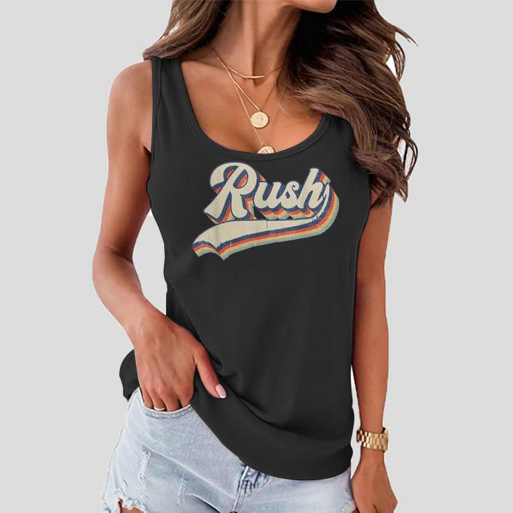 Rush Surname Vintage Retro Gift Men Women Boy Girl Women Flowy Tank