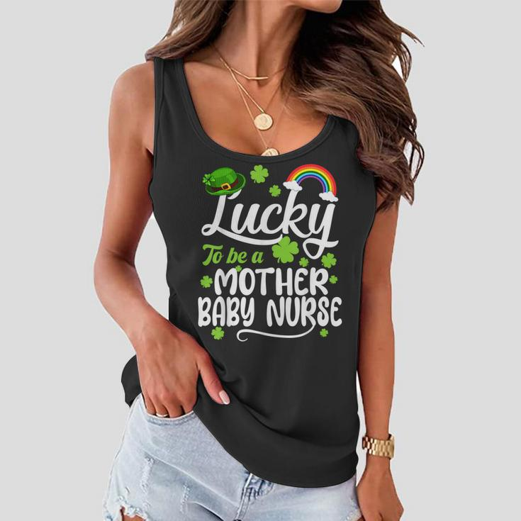 Shamrocks Lucky To Be A Mother Baby Nurse St Patricks Day Women Flowy Tank