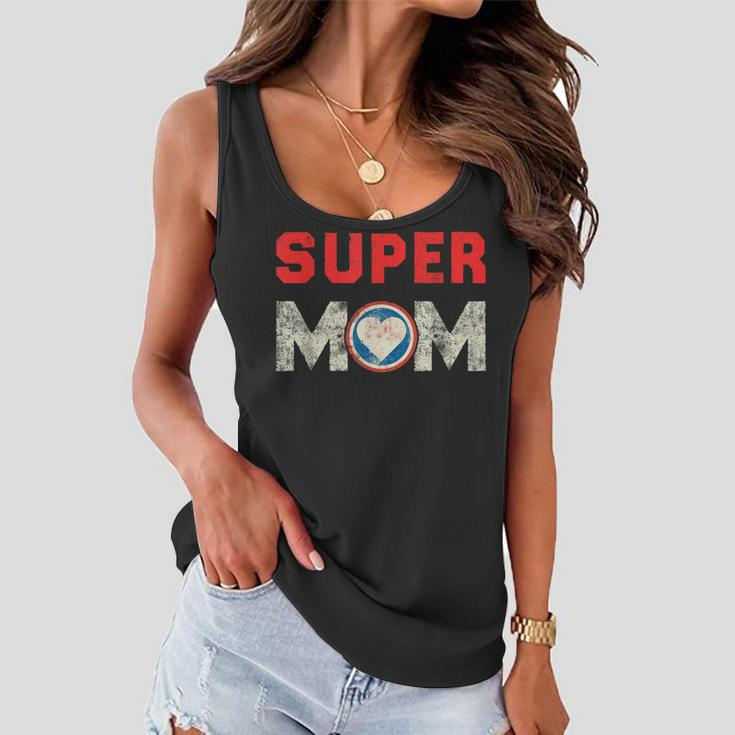 Super Mom Superheroine Mama Mother Heroine Star Sign Women Flowy Tank