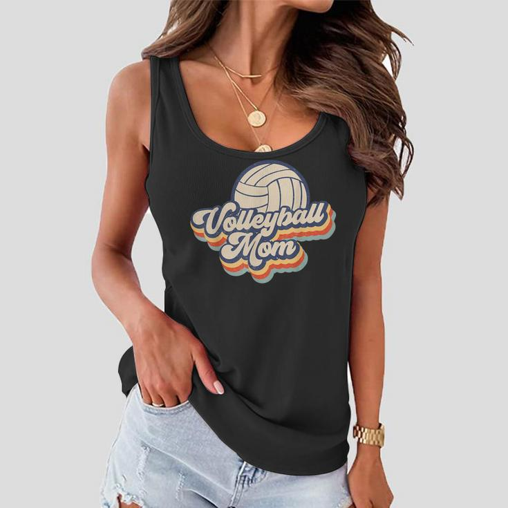 Volleyball Mom Mama Mothers Day Vintage Retro Funny Women Women Flowy Tank