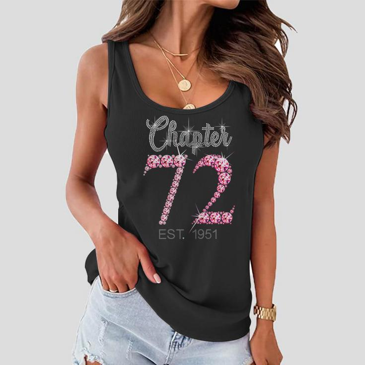 Womens 72 Years Old Vintage 1951 Limited Edition 72Nd Birthday Gift Women Flowy Tank