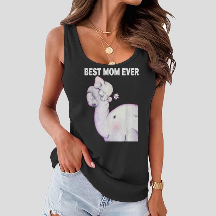 Womens Best Mom Ever Elephant Mothers Day Tshirt For Mother Women Flowy Tank